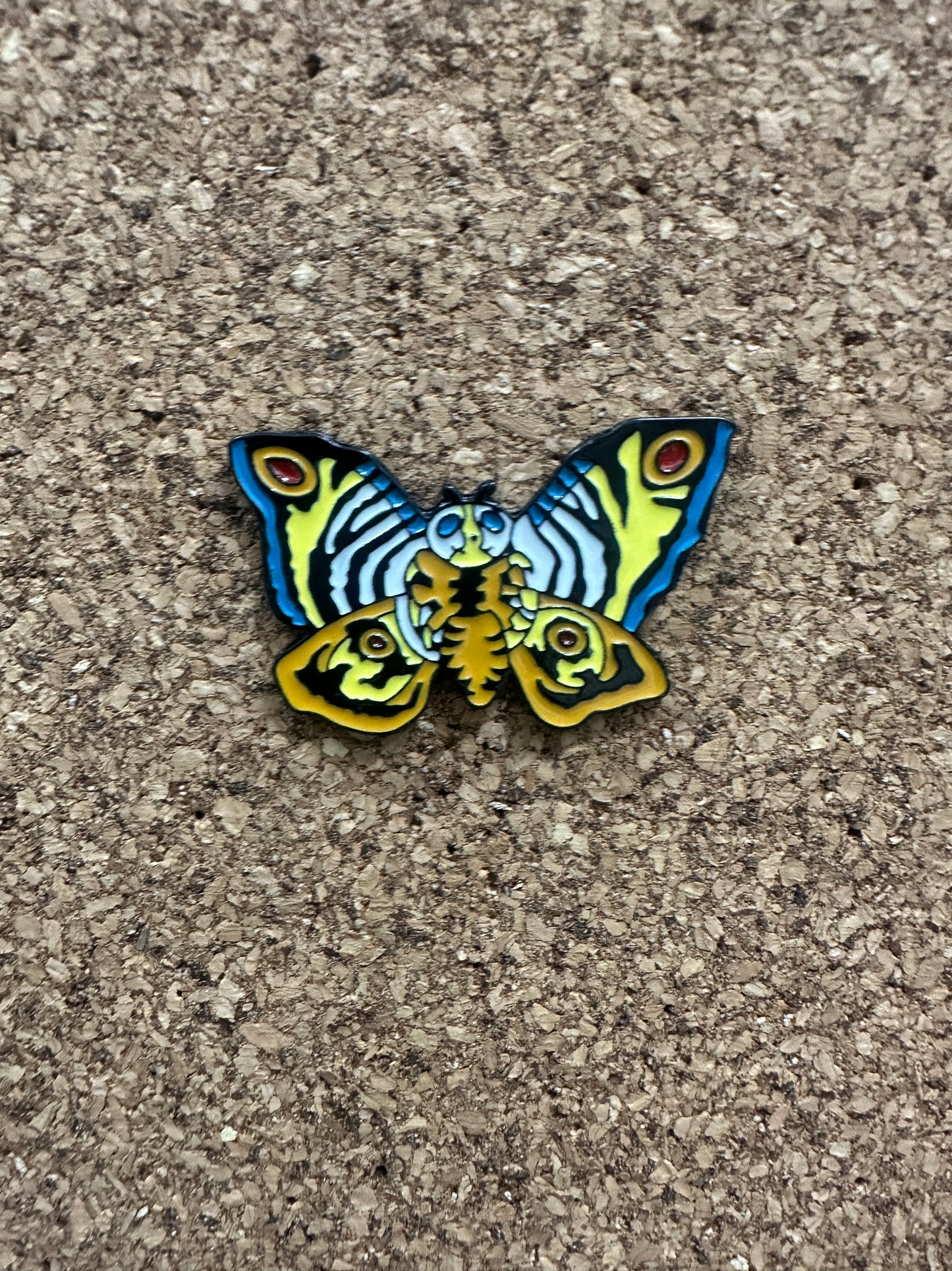 Animal Print Moth Pin Badge