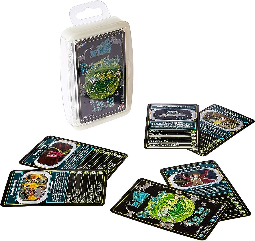 Rick and Morty Top Trumps with Glow in the Dark Case