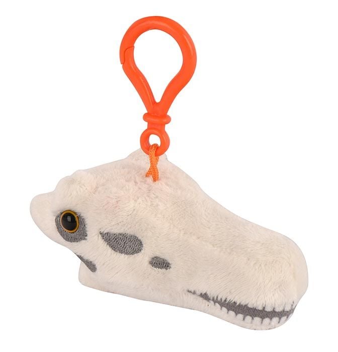 Fuzzy Fossils Diplodocus Skull Plush Keychain