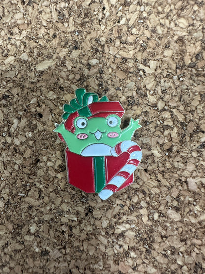 Christmas Frog Pin Badges