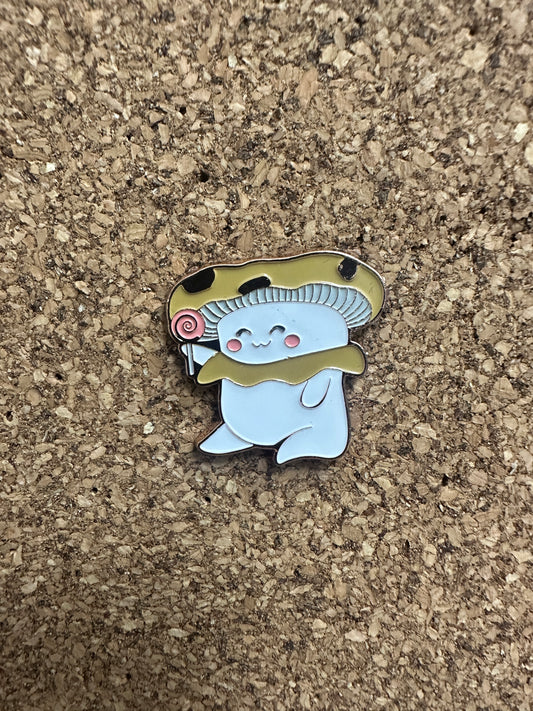 Mushroom With Lollipop Pin Badge