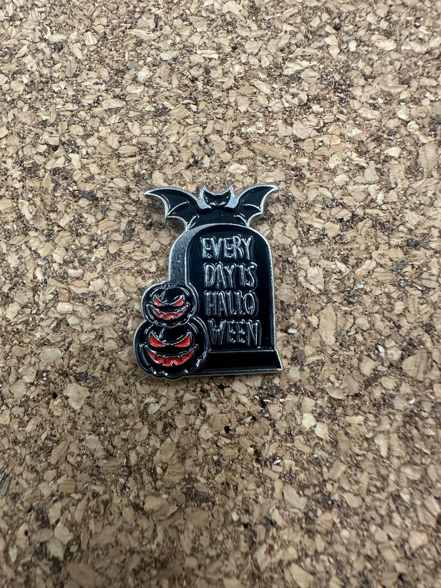 Every Day is Halloween Gravestone Pin Badge