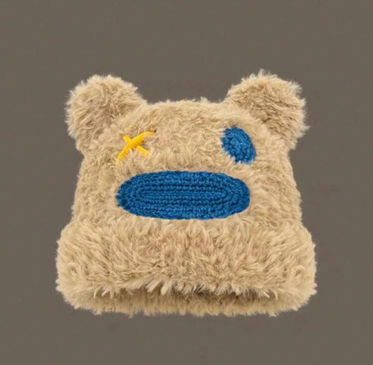 Punk Bear Fluffy Brown Hat