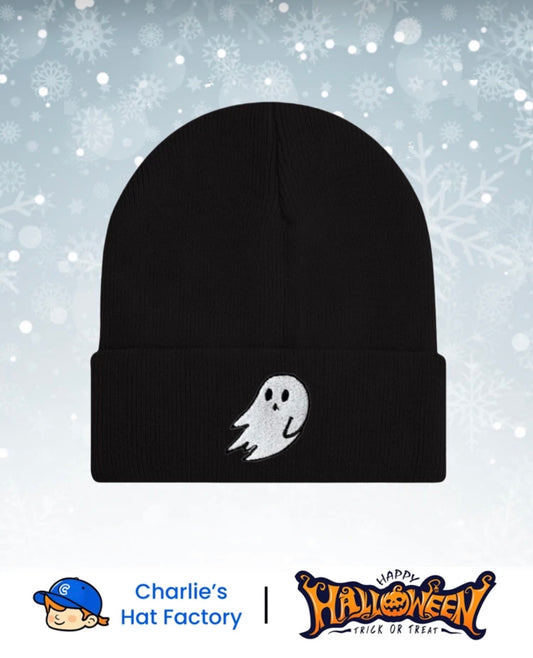 Ghost Beanie Black