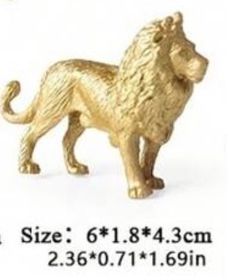 Golden African Lion Small Figure
