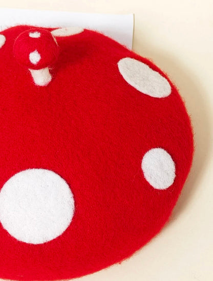 Toadstool Wool Felt Beret