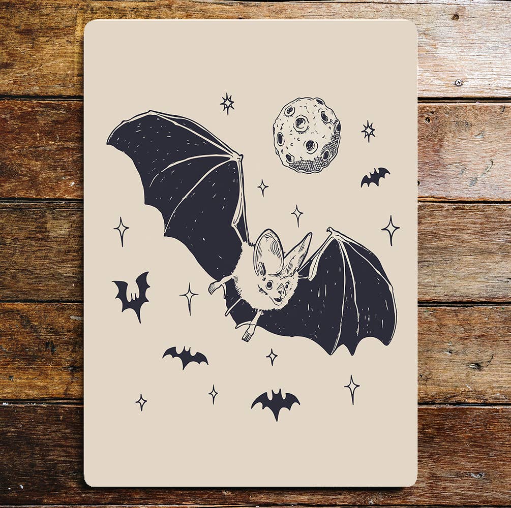 Halloween      Bat Art  Metal Sign Plaque