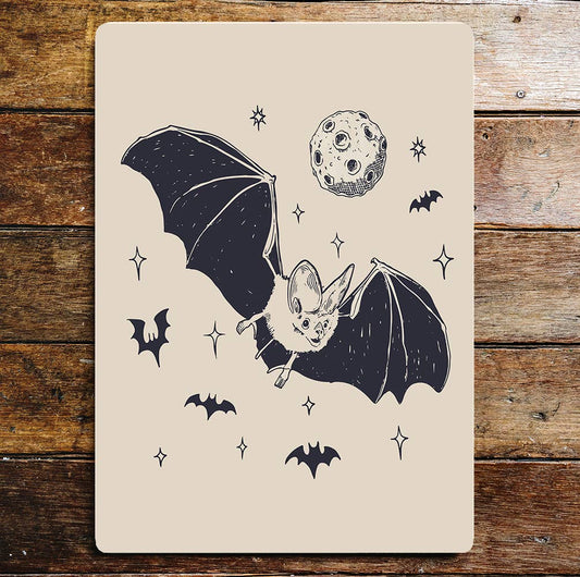 Halloween      Bat Art  Metal Sign Plaque