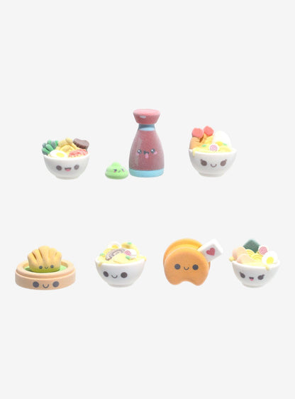 Kawaii Critters Fuzzy Flocked Friends Sushi And Ramen Collection Blind Bag