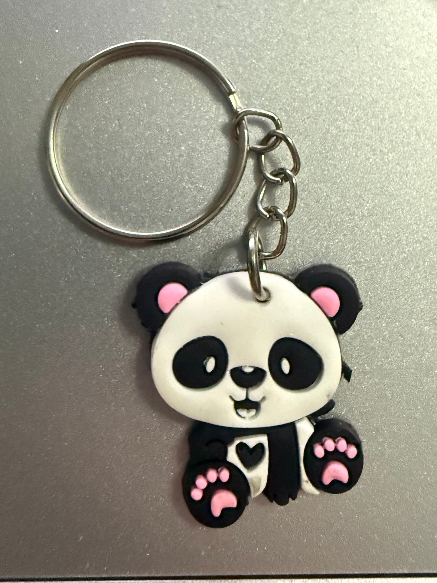 Panda Bear Kawaii PVC Keychain