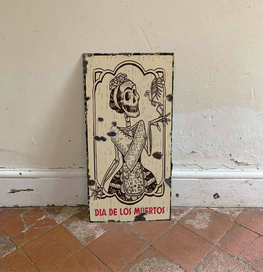 Day Of The Dead Skulls 3 -  Metal Wall  Sign