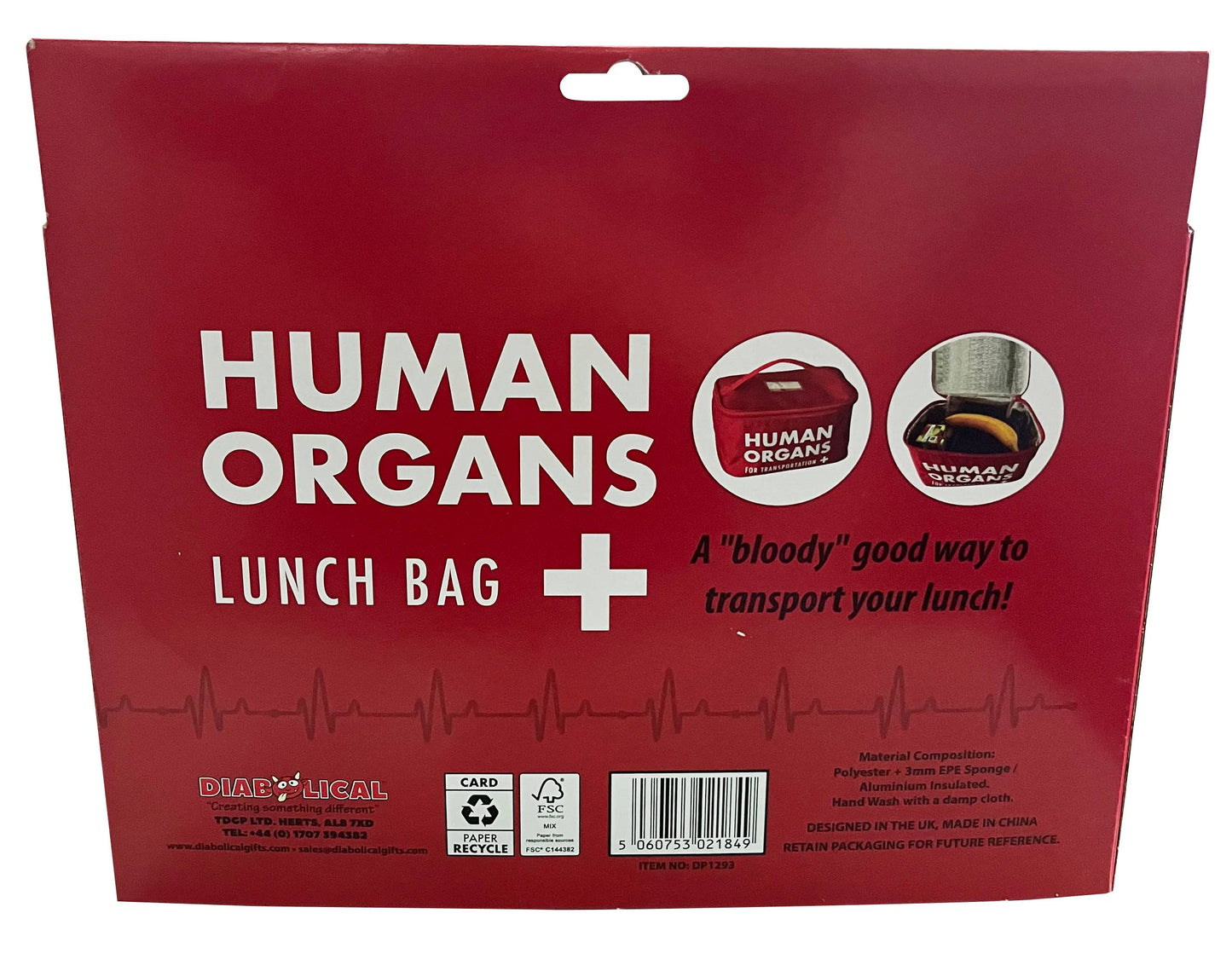 Human Organs Lunch Bag
