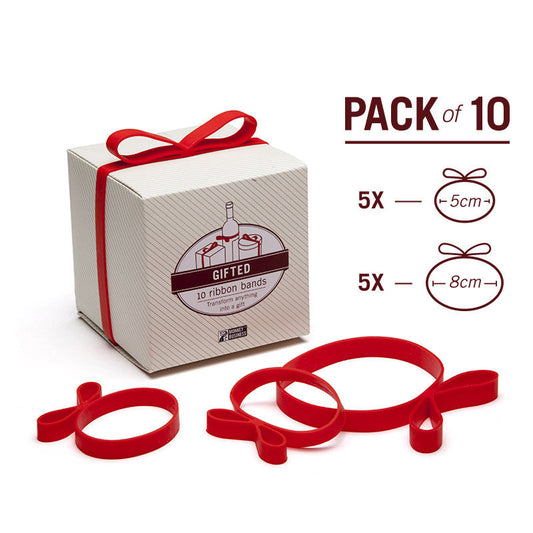 GIFTED Elastic Ribbon Bands Pack of 10