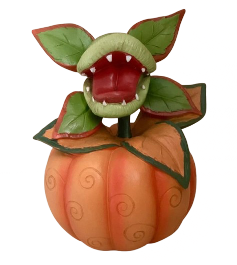 Carnivorous Pumpkin Plant Ceramic Ornament