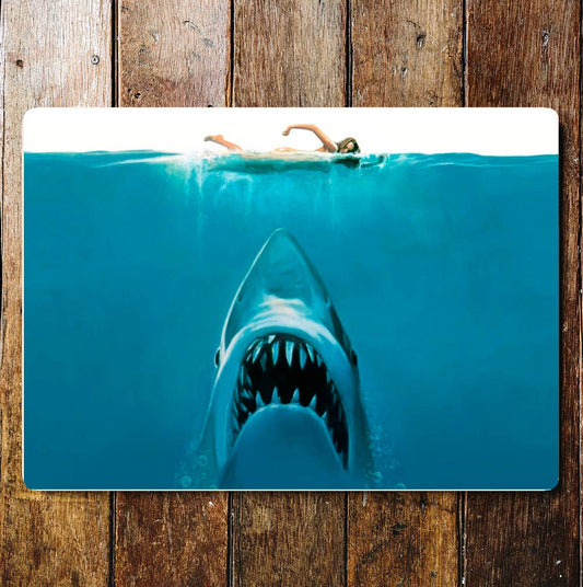 Jaws Film Metal Movie Sign