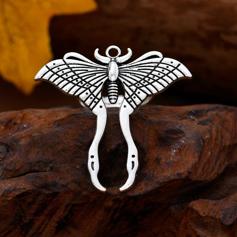Silver Moth Ring