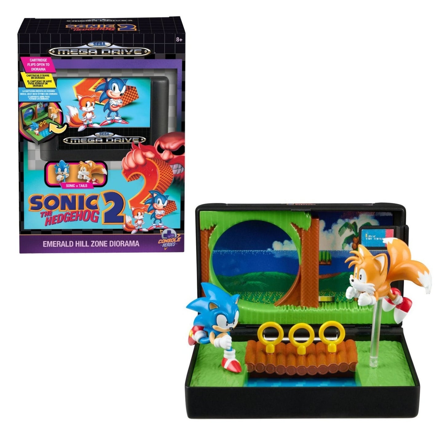 Sega Mega Drive Sonic The Hedgehog 2 Emerald Hill Zone Diorama