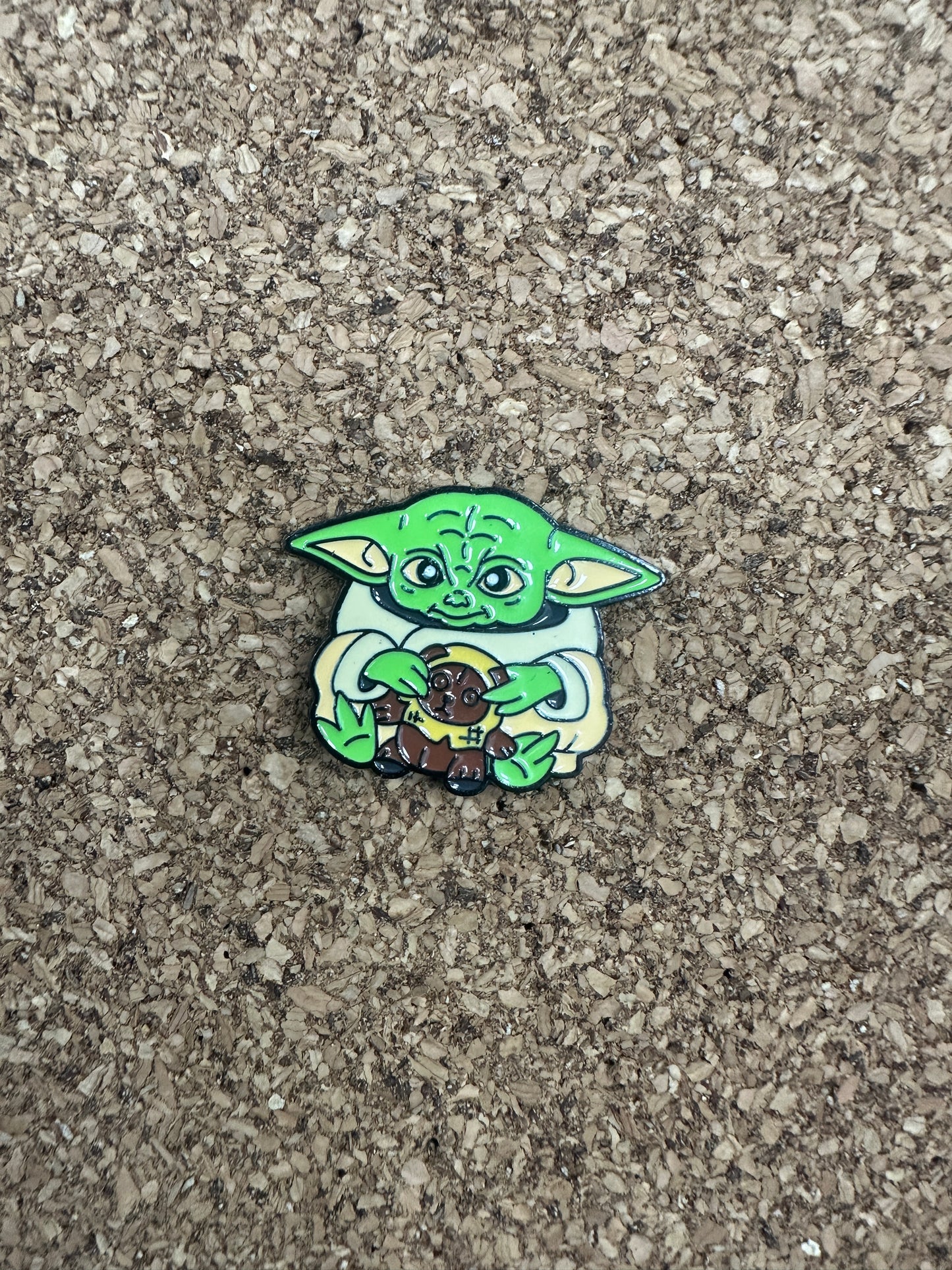Star Wars Grogu with Plush Ewok Pin Badge