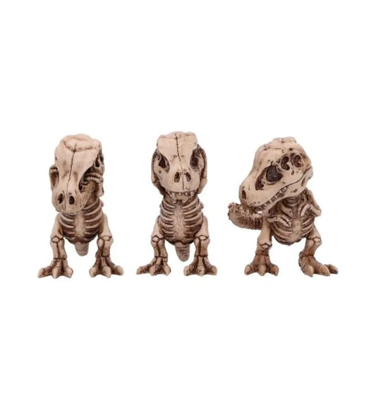 Three Wise Skeleton Tyrannosaurus Rex Ornaments