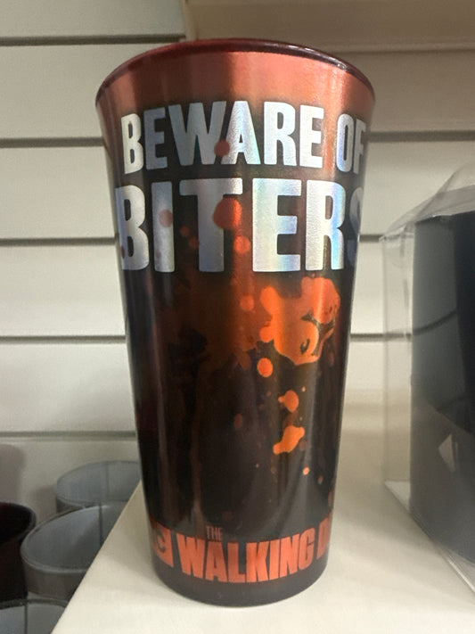 The Walking Dead Beware of Biters Pint Glass