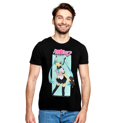 Hatsune Miku Ready For Business Black T-Shirt