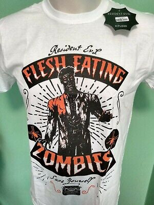 Resident Evil Flesh Eating Zombies White T-Shirt