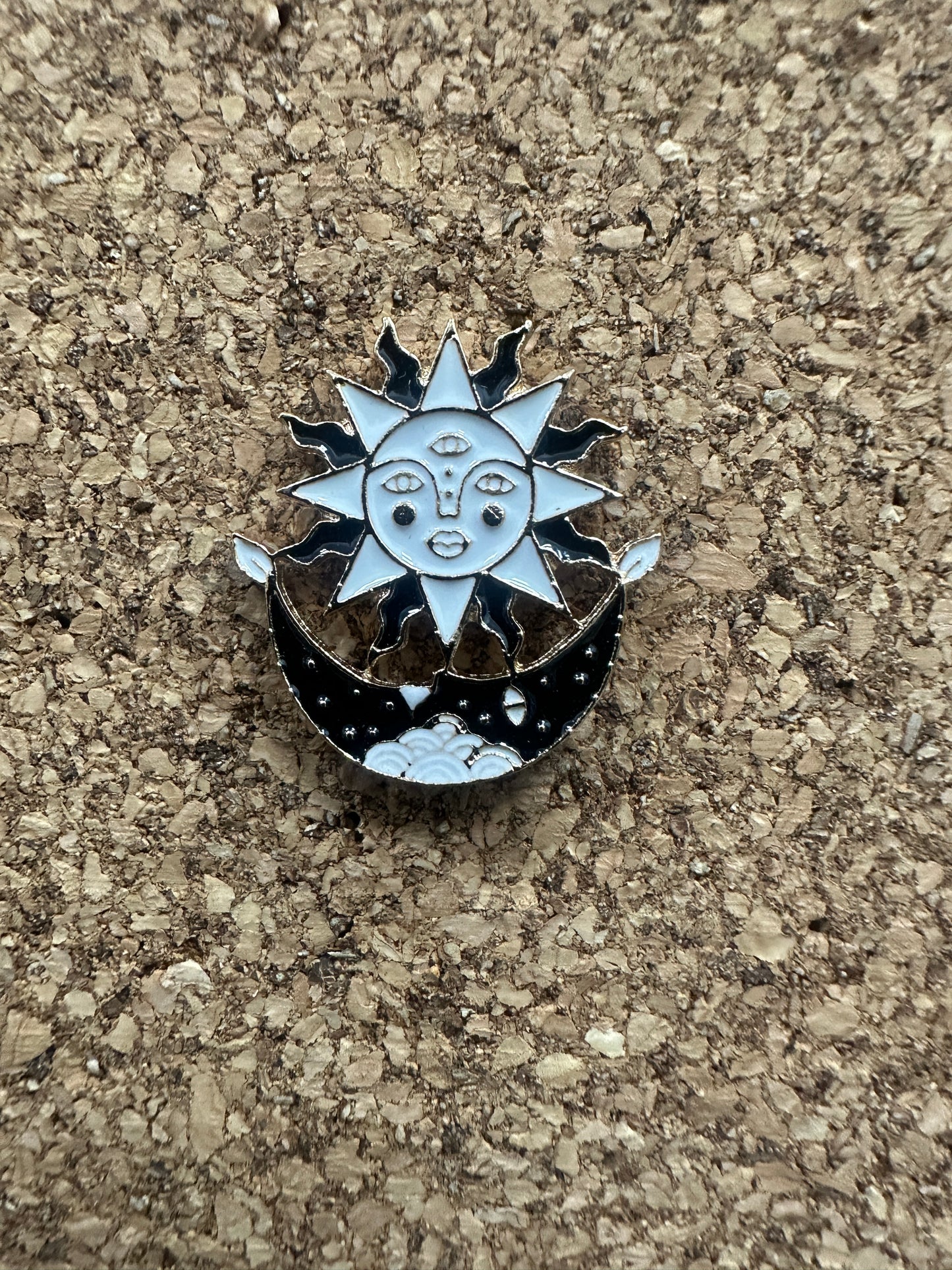Sun and Moon Pin Badge