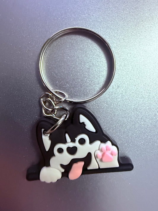 Husky PVC Keychain