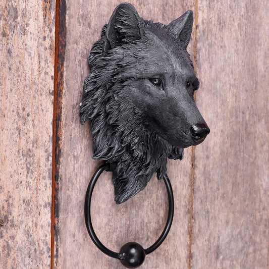 Dark Guardian Wolf Door Knocker