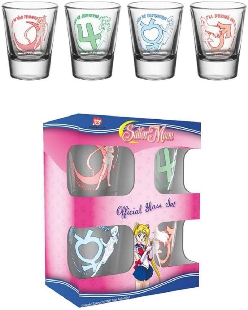 Sailor Moon 4 Shot Glass Set