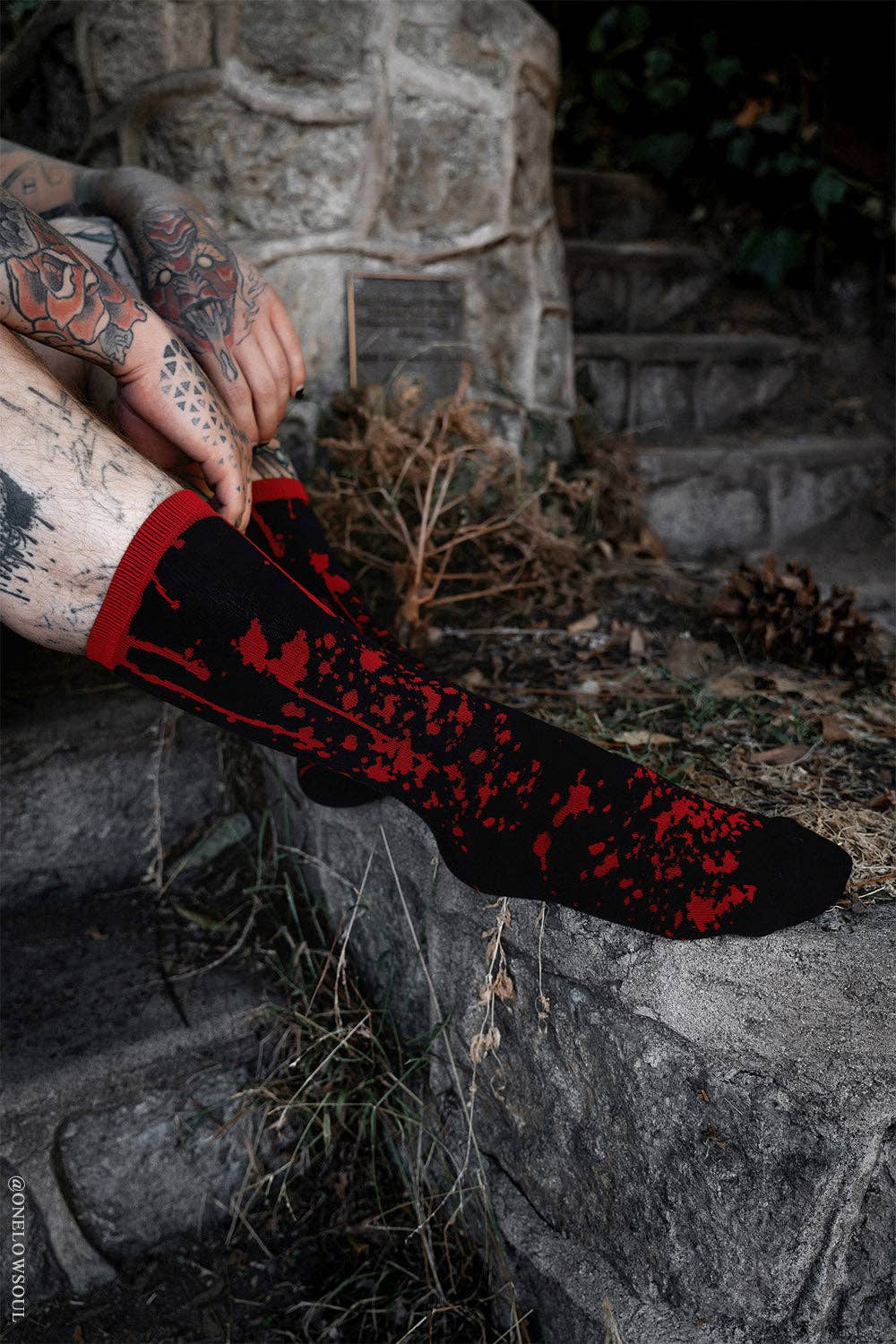 Murder Mystery Blood Splatter Socks