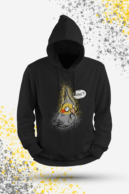 Qoque Bird Black Hoodie