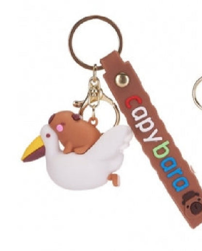 Capybara 3D Keychain with Strap