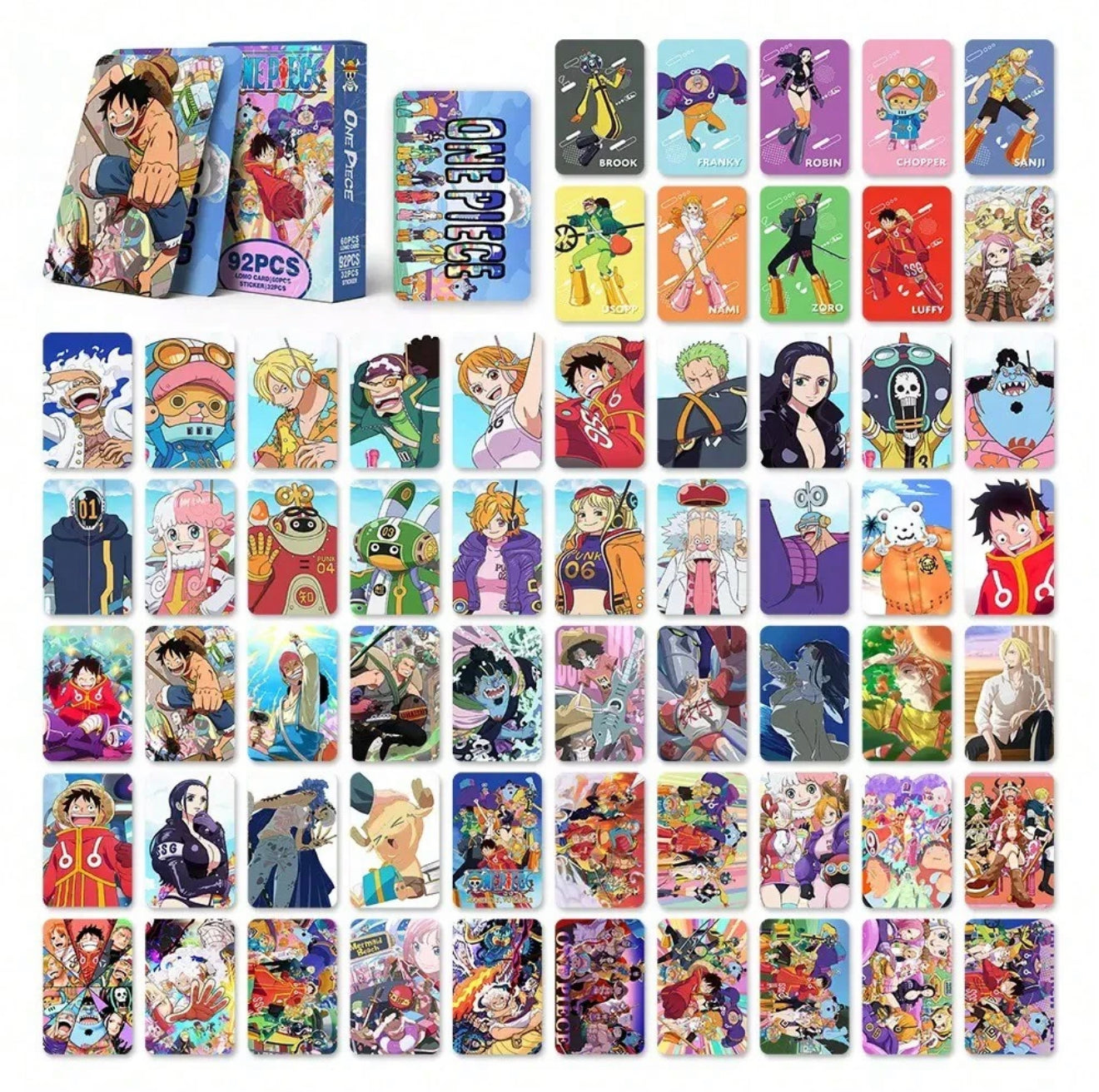 One Piece Collectible Card & Sticker Set (92pc)