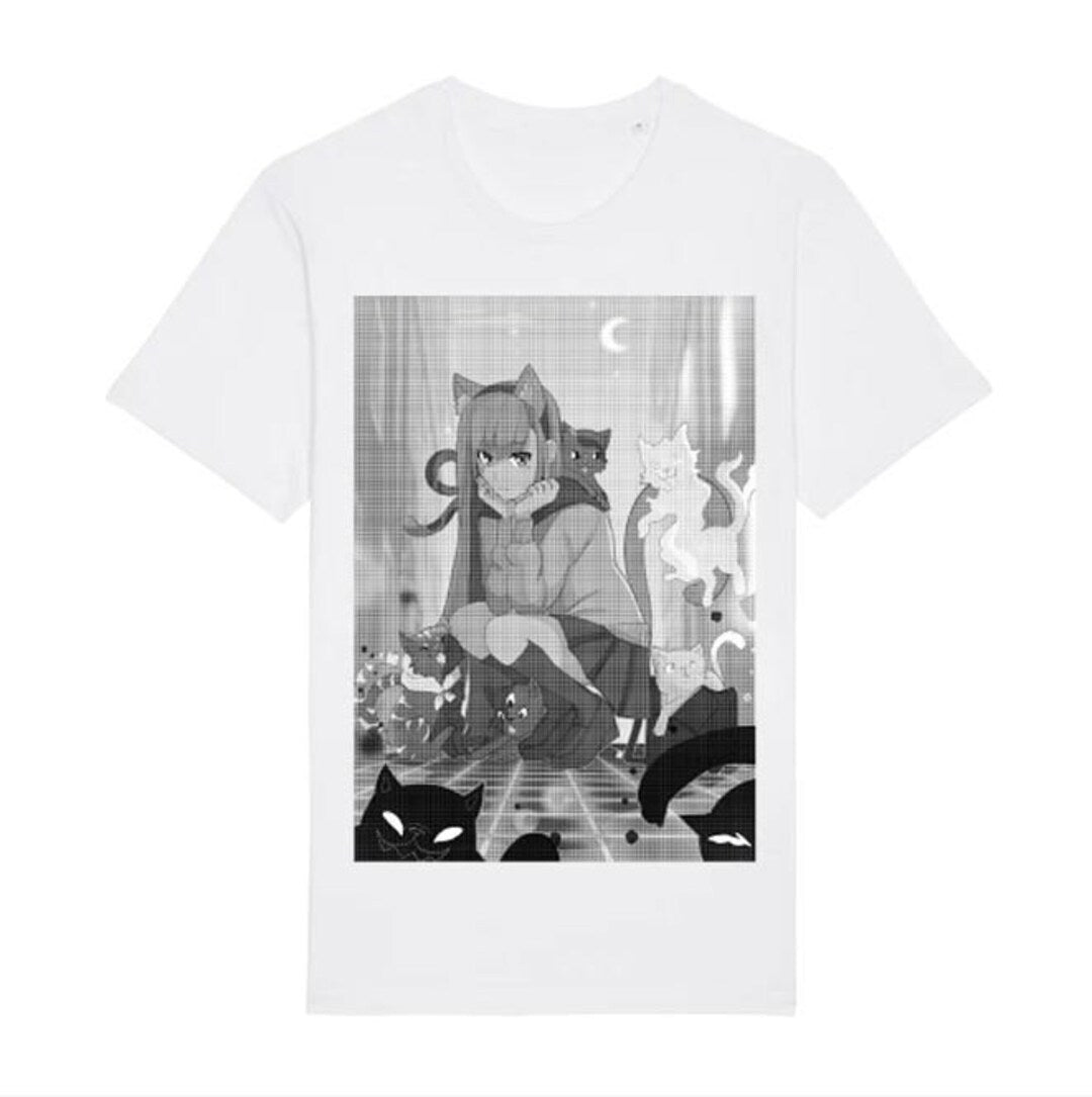 Darling Despair Ghost Cat White T-Shirt