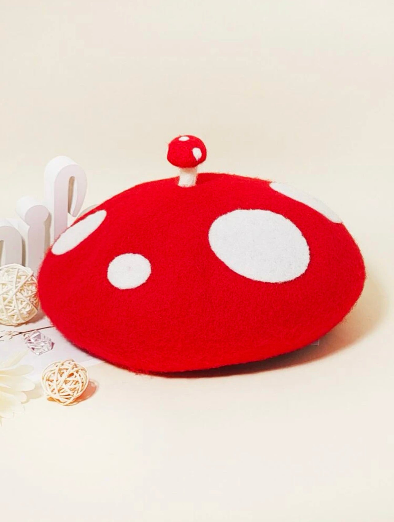 Toadstool Wool Felt Beret