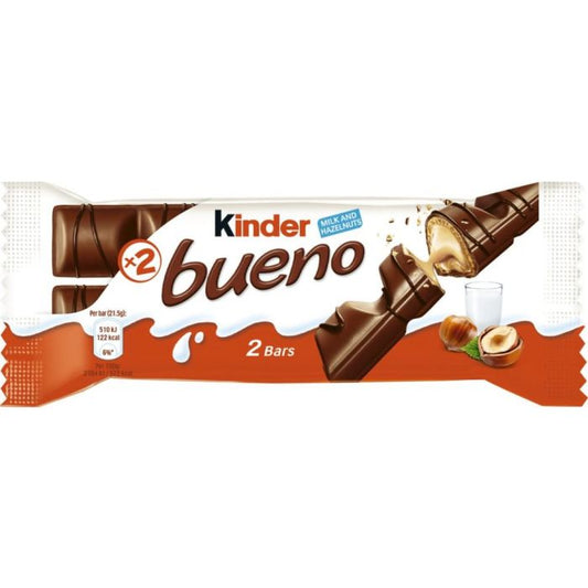 Kinder Bueno Hazelnut 43g Chocolate Bars