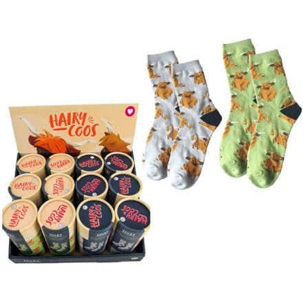 Hairy Coos Highland Cow Print Socks