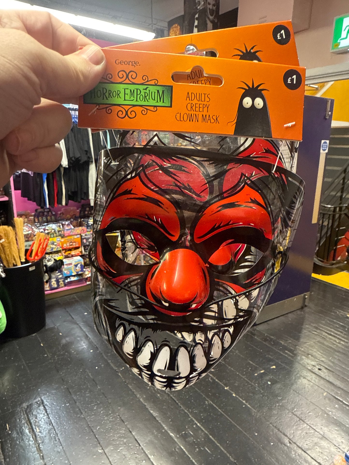 Halloween Adult Creepy Clown Translucent Mask