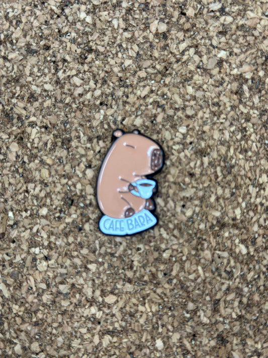 Capybara Cafe Bara Pin Badge