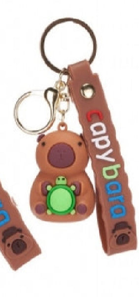 Capybara 3D Keychain with Strap