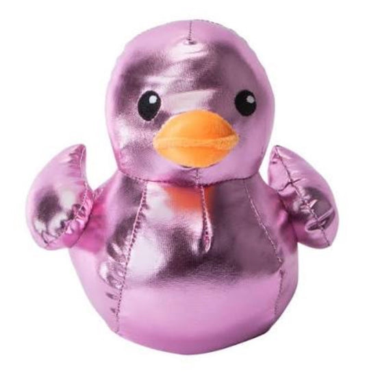 Shimmering Rose Metallic Duck Plush