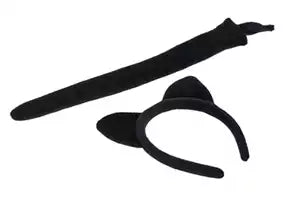 George Children’s Mini Black Cat Ears And Tail Costume Set