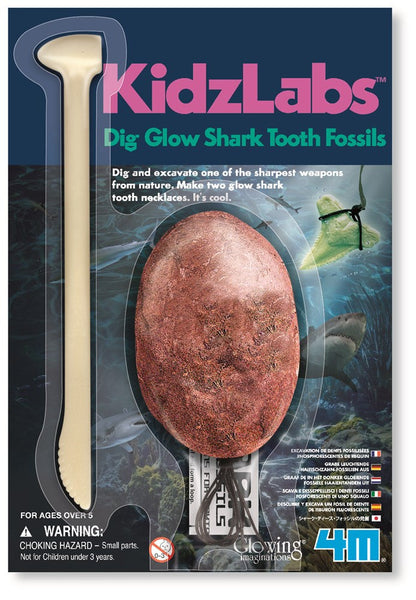 Kidzlabz Glowing Shark Tooth Fossil Kit