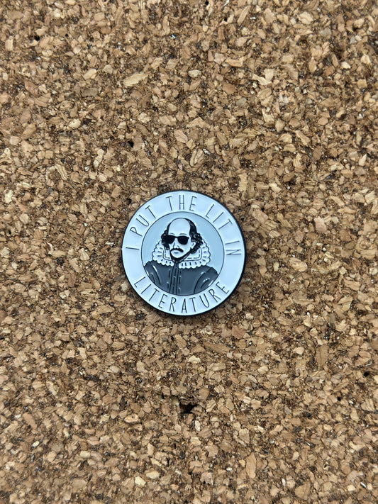 Put The Lit In Literature Pin Badge