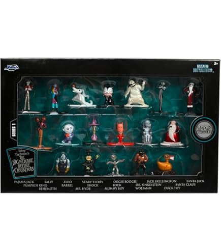 Tim Burtons The Nightmare Before Christmas Die-Cast Metal Figure 18 Pack