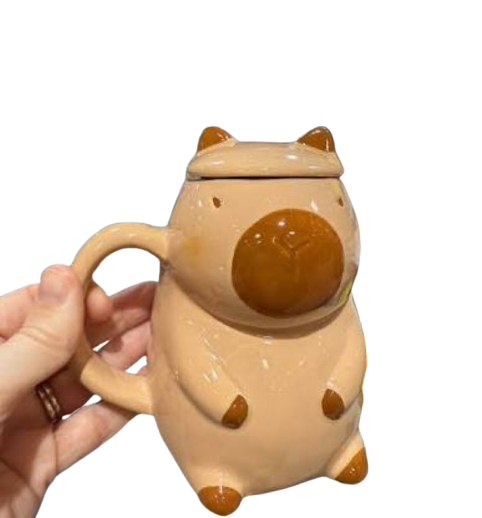 Light Brown Capybara Shaped Mug