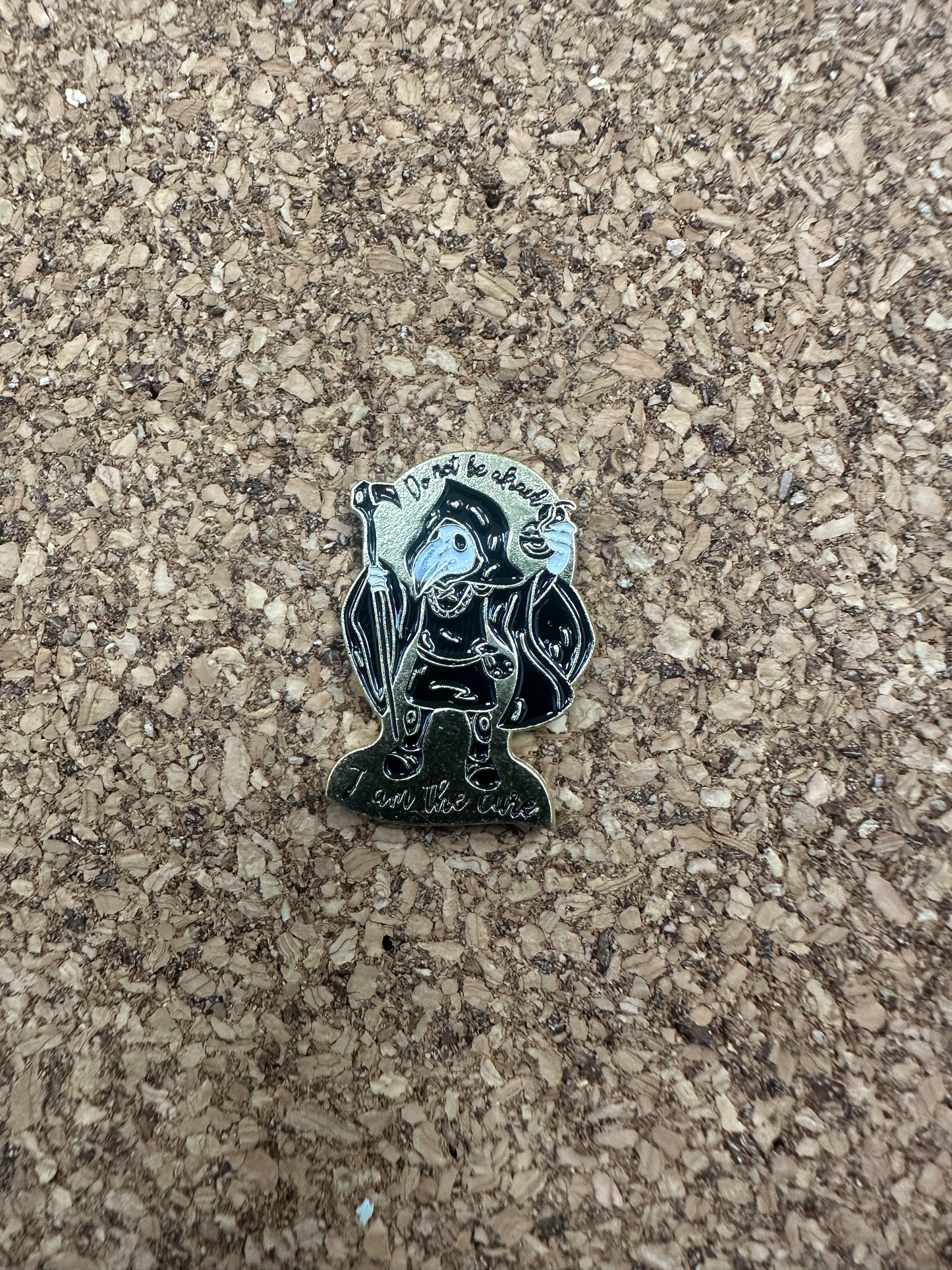 Plague Doctor I am the Cure Pin Badge