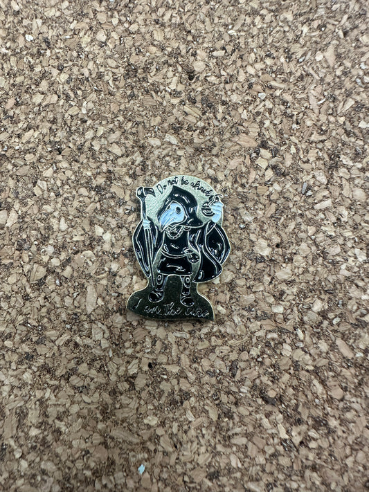 Plague Doctor I am the Cure Pin Badge