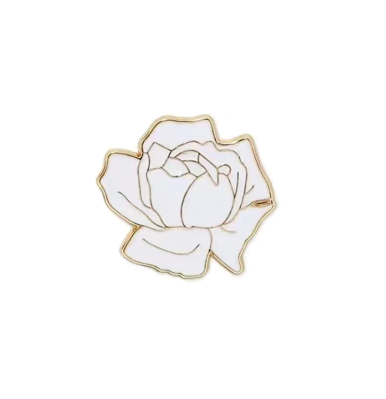 White Rose Pin Badge